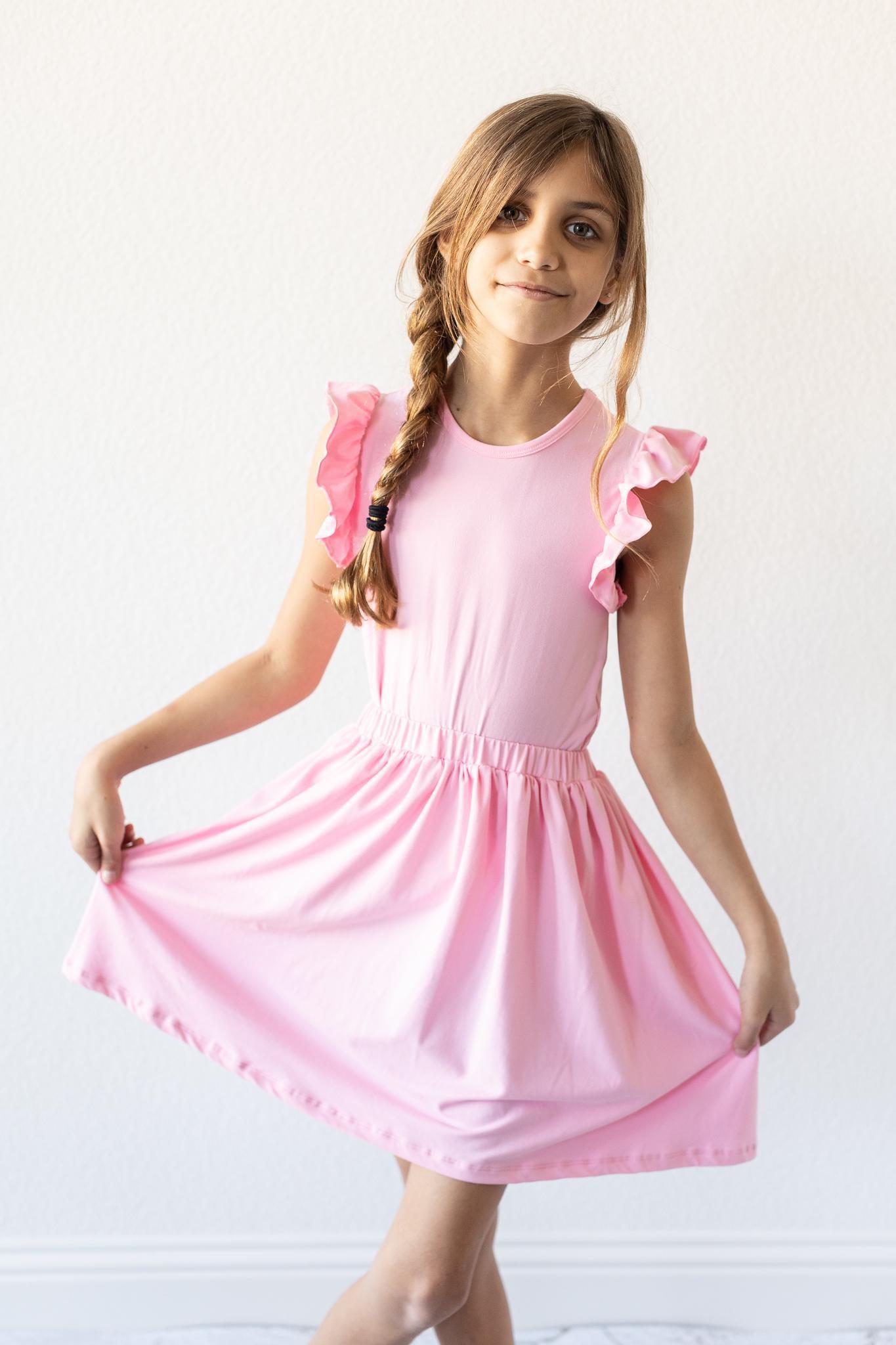 Bubblegum Pink S/S Ruffle Tee - Image 2