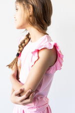 Bubblegum Pink S/S Ruffle Tee - Image 5