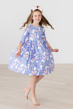 Hop, Skip & Twirl 3/4 Sleeve Pocket Twirl Dress - Image 4