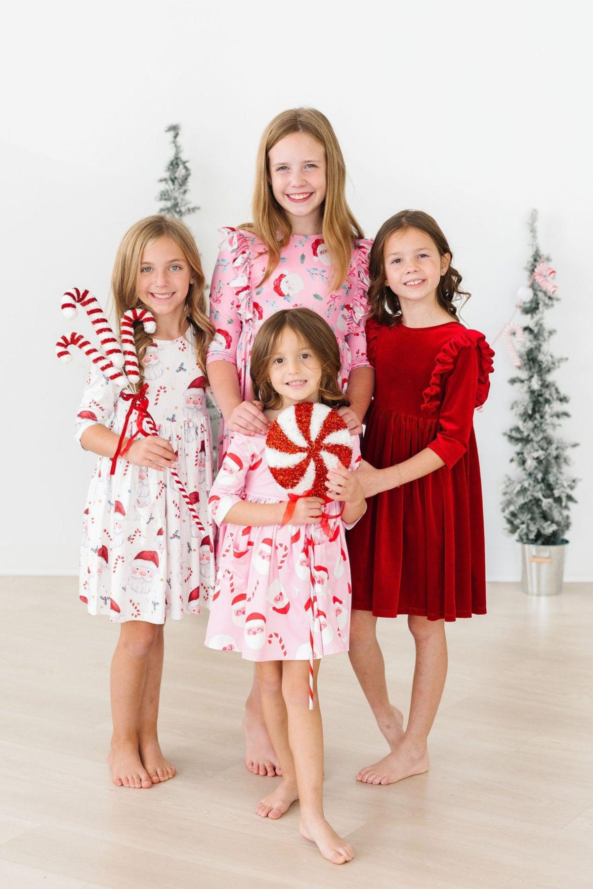 Jingle Bells 3/4 Sleeve Pocket Twirl Dress - Image 4