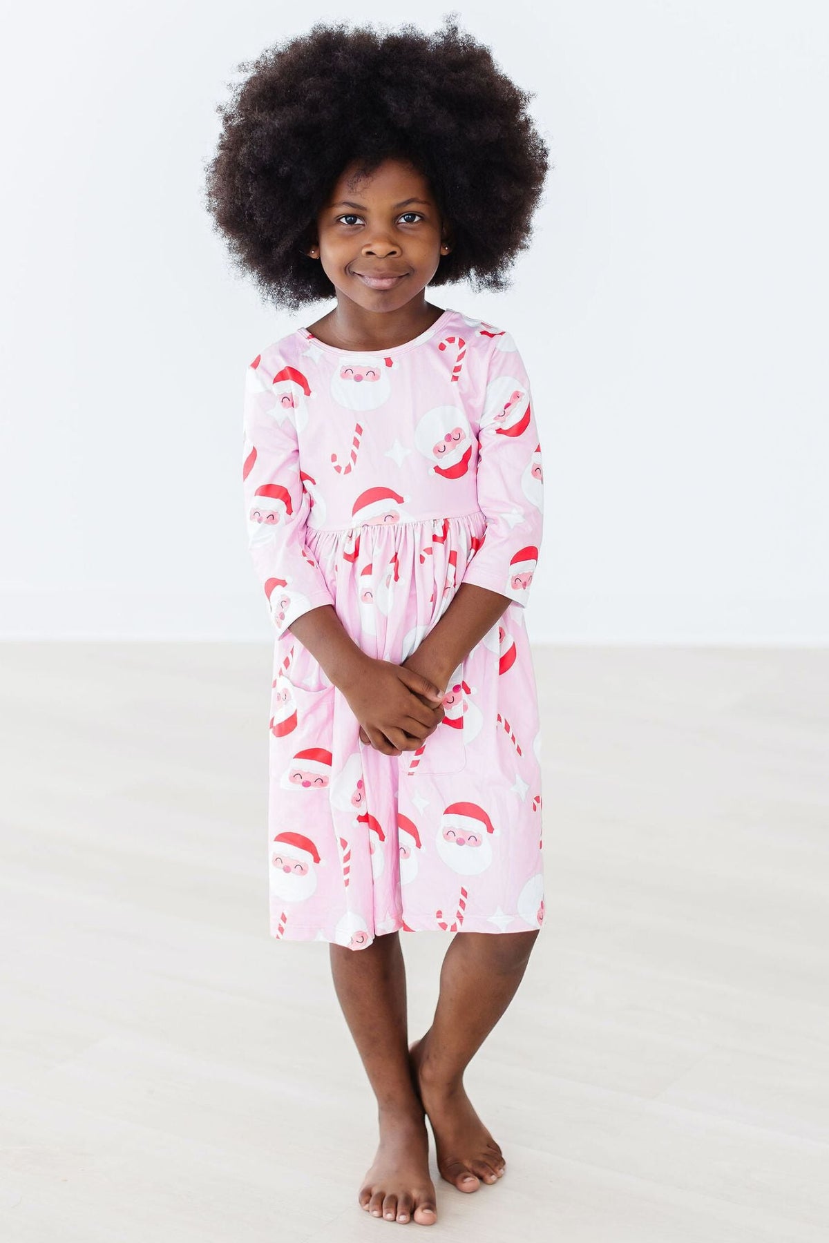 Jingle Bells 3/4 Sleeve Pocket Twirl Dress - Image 8
