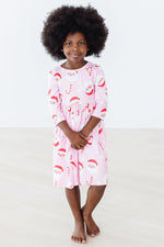 Jingle Bells 3/4 Sleeve Pocket Twirl Dress - Image 8