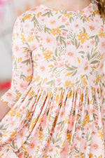 Pretty Peachy 3/4 Sleeve Pocket Twirl Dress - Image 2