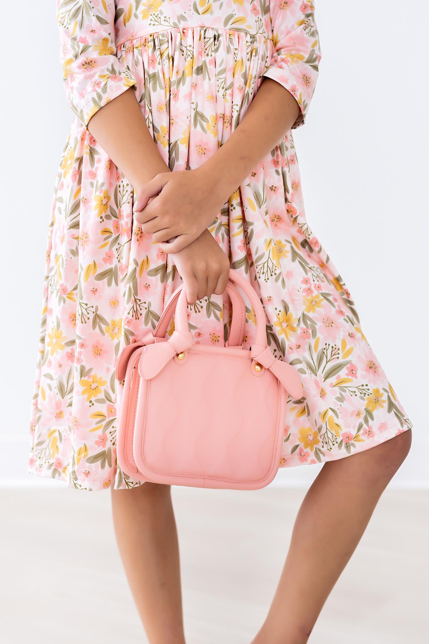 Pretty Peachy 3/4 Sleeve Pocket Twirl Dress - Image 7