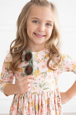 Pretty Peachy 3/4 Sleeve Pocket Twirl Dress - Image 8