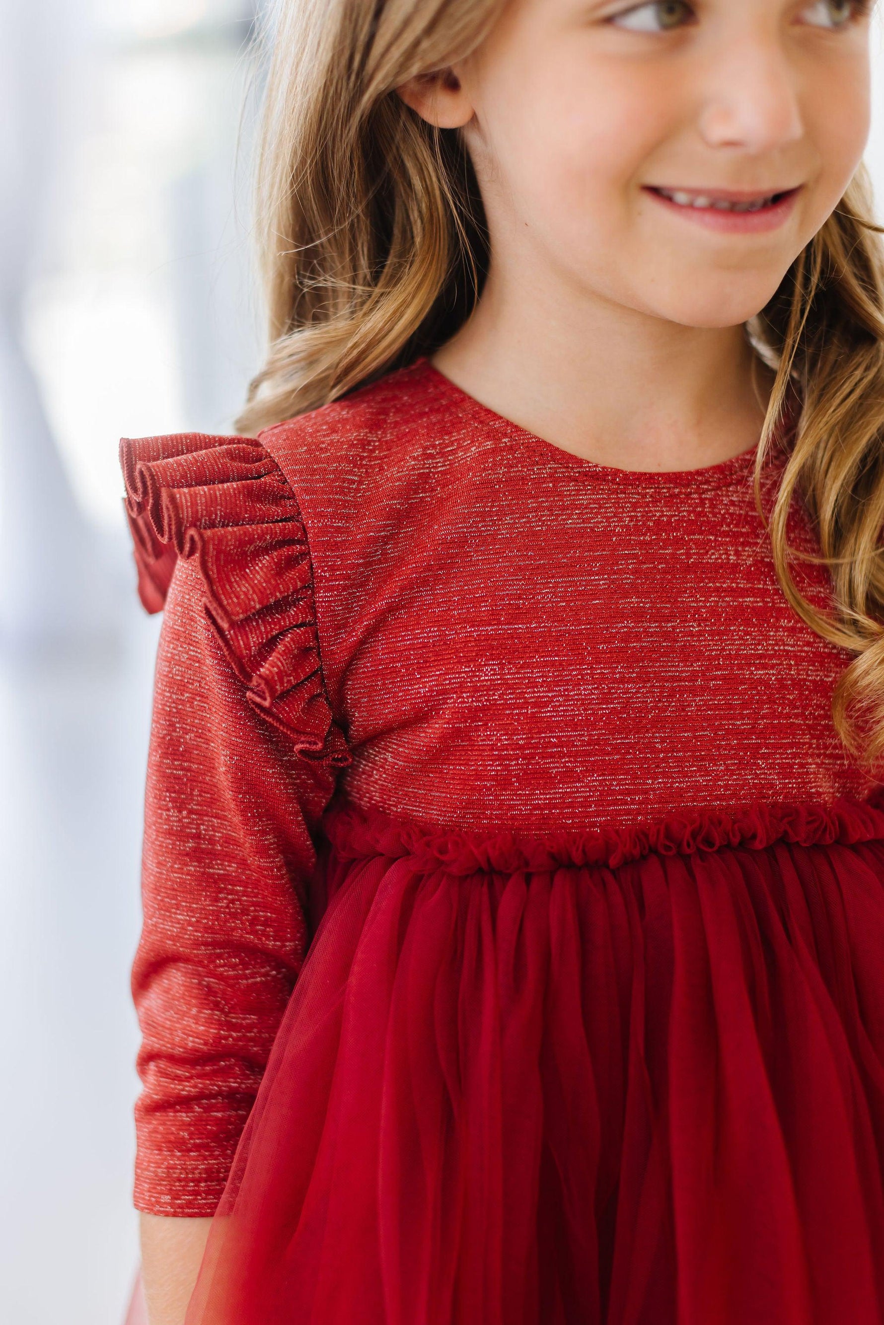 Pumpkin Spice Shimmer 3/4 Sleeve Tutu Dress - Image 4