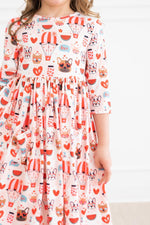 Puppy Love 3/4 Sleeve Pocket Twirl Dress - Image 2