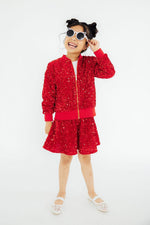 Red Velvet Sequin Jacket - Image 5