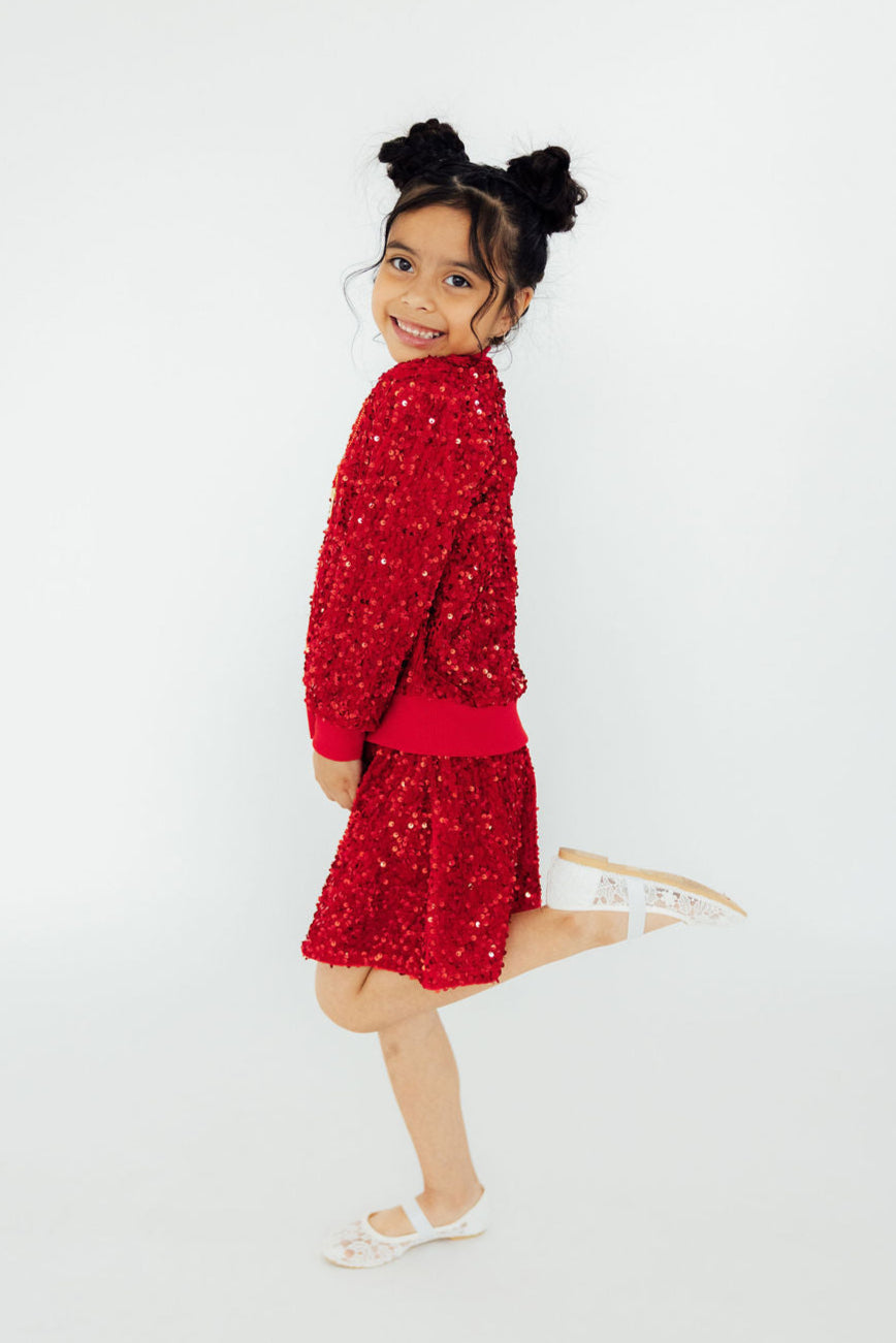 Red Velvet Sequin Jacket - Image 2