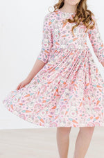 Springtime Bunnies 3/4 Sleeve Pocket Twirl Dress - Image 2