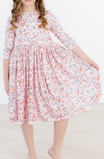 Springtime Bunnies 3/4 Sleeve Pocket Twirl Dress - Image 5