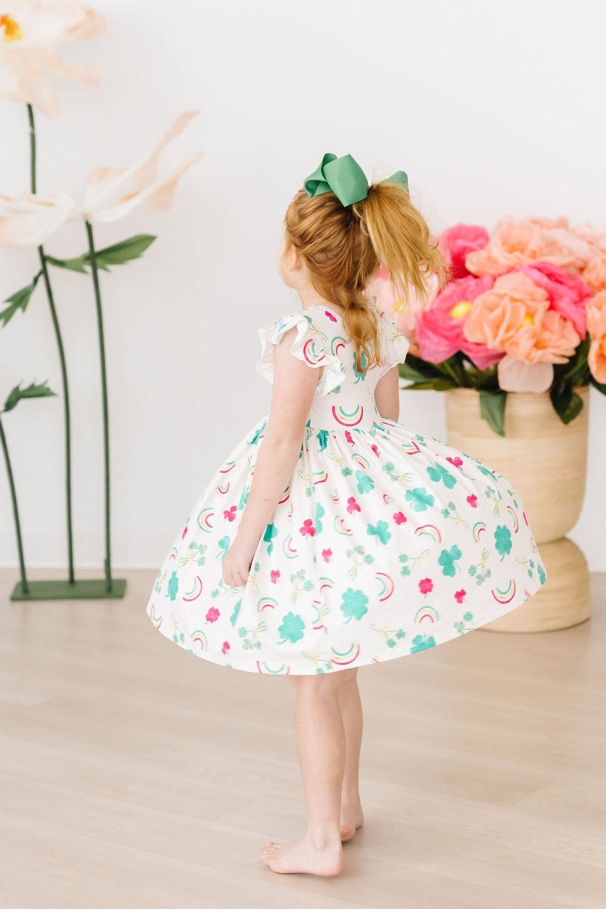 Top of the Mornin' Flutter Sleeve Twirl Dress - Image 3