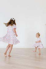 Vintage Flags Smocked Ruffle Dress - Image 8
