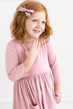 Vintage Pink 3/4 Sleeve Pocket Twirl Dress - Image 8