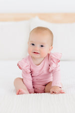 Vintage Pink L/S Flutter Bodysuit - Image 3