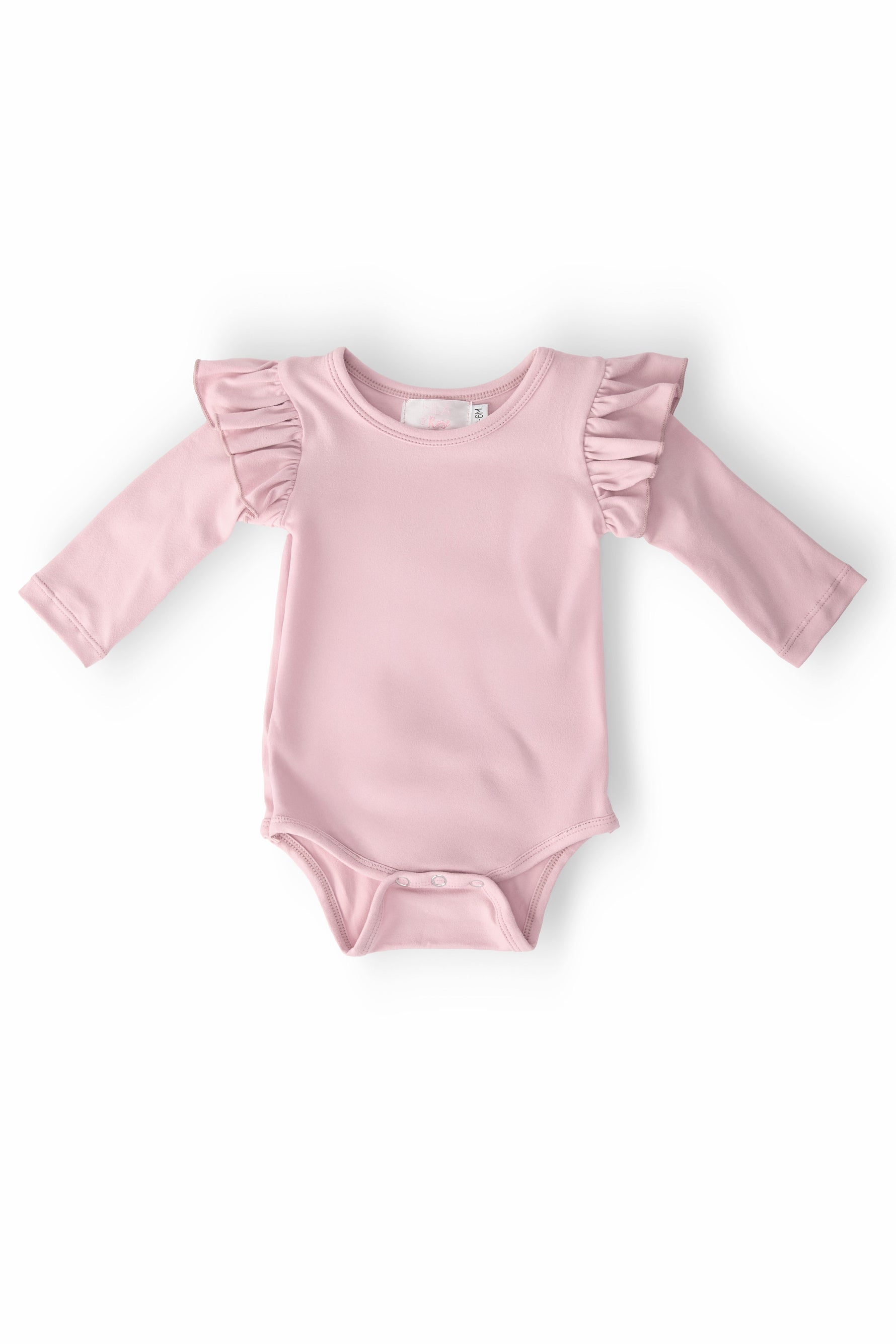 Vintage Pink L/S Flutter Bodysuit