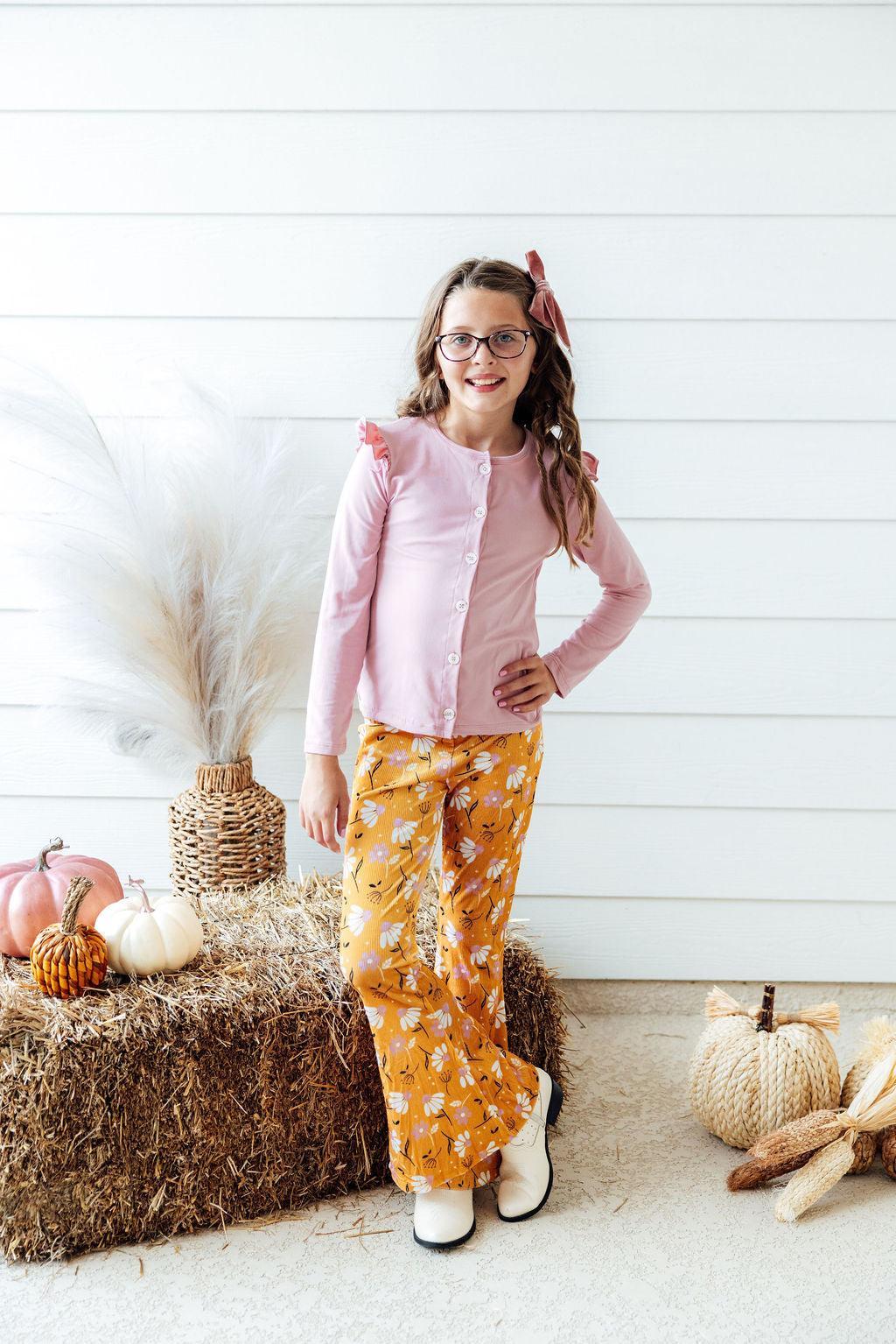Vintage Pink Ruffle Cardigan - Image 2