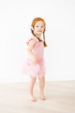 Vintage Pink S/S Flutter Sleeve Leotard - Image 2