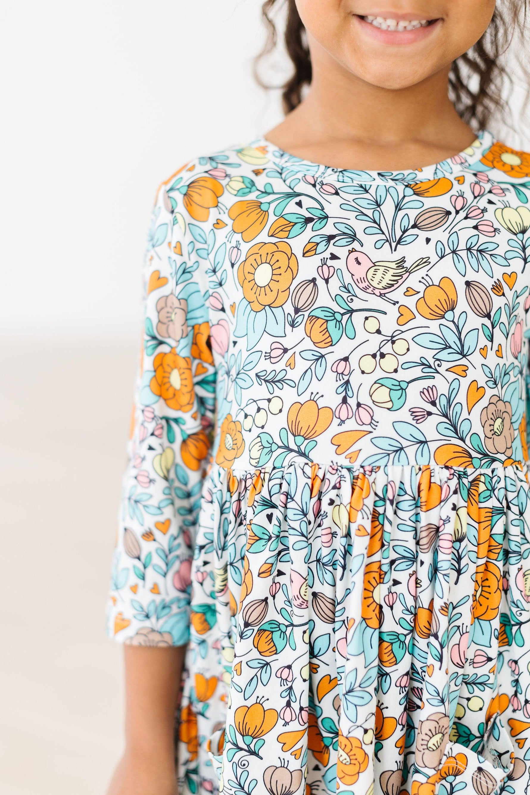 Vintage Vibes 3/4 Pocket Twirl Dress - Image 2