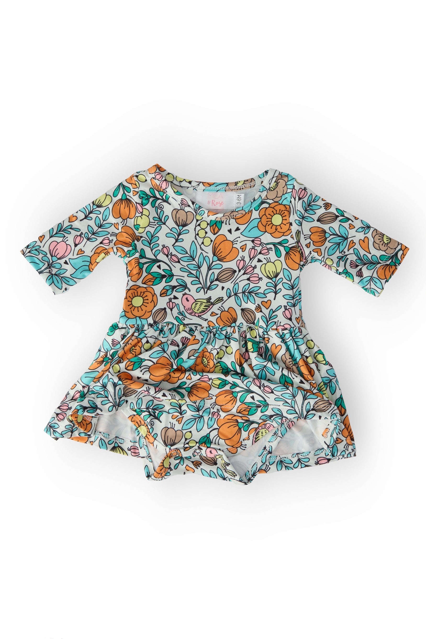 Vintage Vibes 3/4 Sleeve Twirl Bodysuit - Image 3
