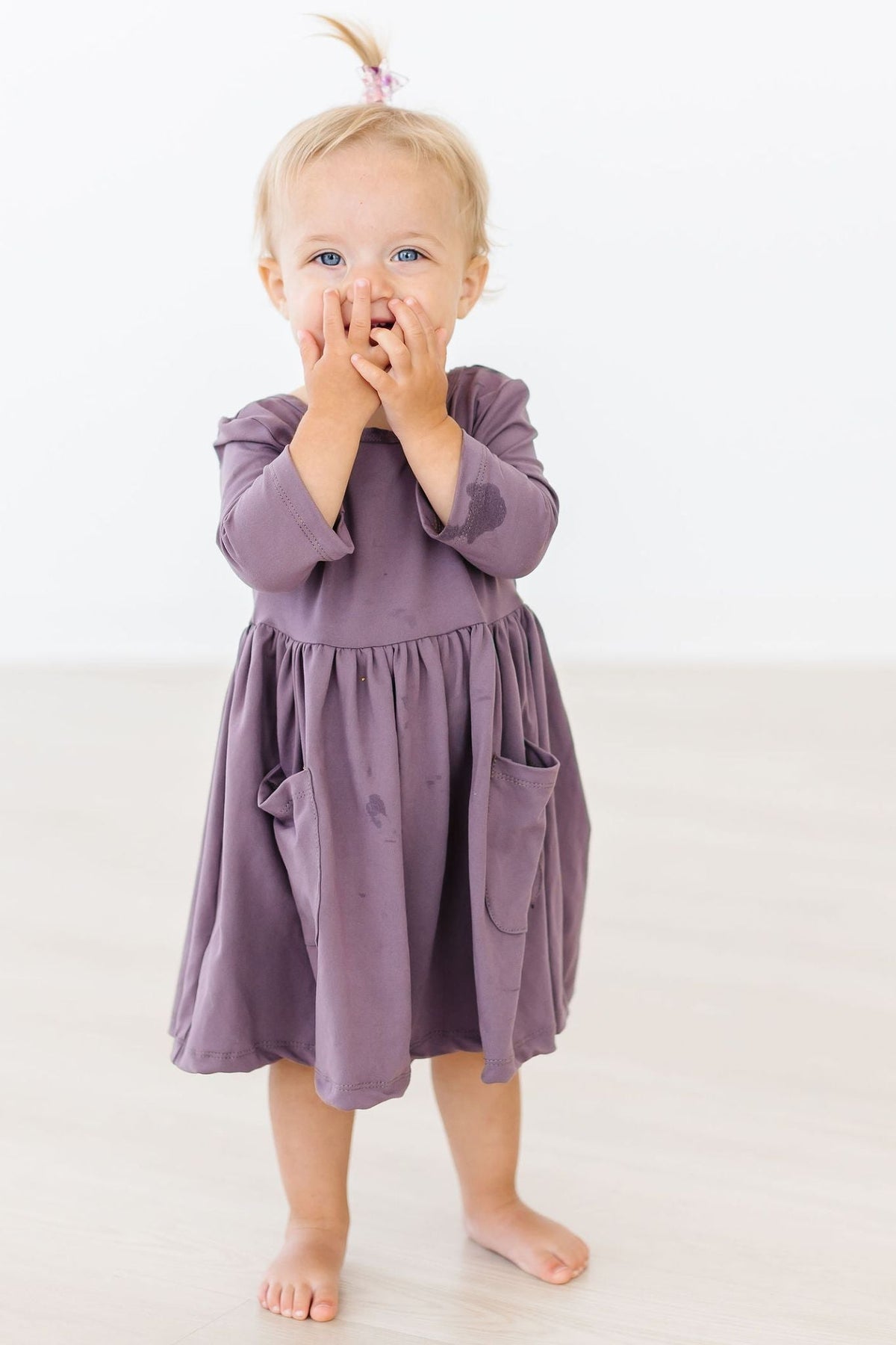 Vintage Violet 3/4 Sleeve Pocket Twirl Dress - Image 5