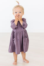 Vintage Violet 3/4 Sleeve Pocket Twirl Dress - Image 5