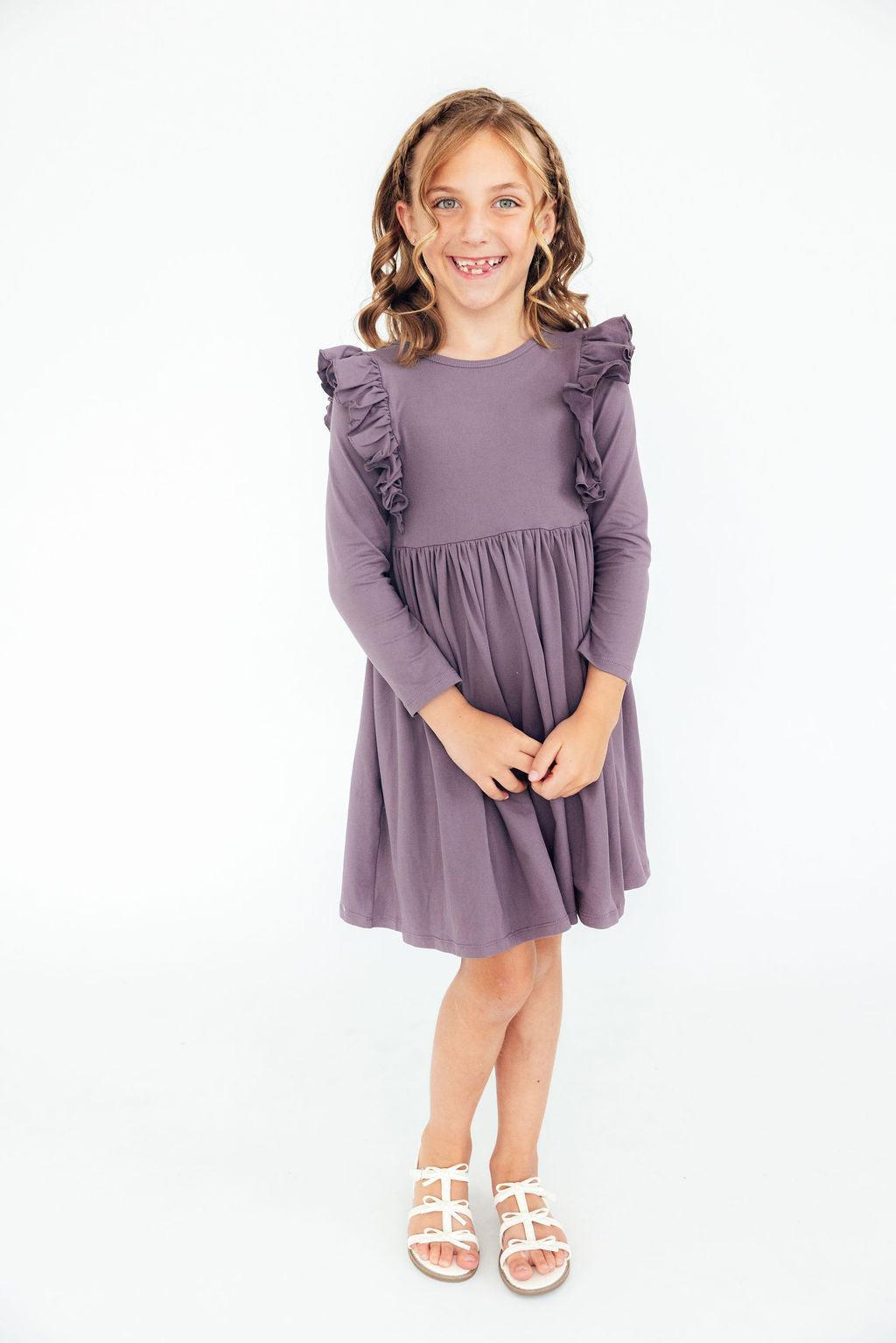 Vintage Violet L/S Ruffle Twirl Dress - Image 2