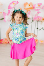 Watercolor Butterflies S/S Ruffle Tee - Image 5