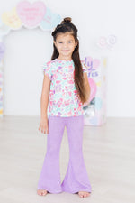 Watercolor Hearts S/S Ruffle Tee - Image 6