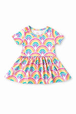 Watercolor Rainbows S/S Twirl Bodysuit