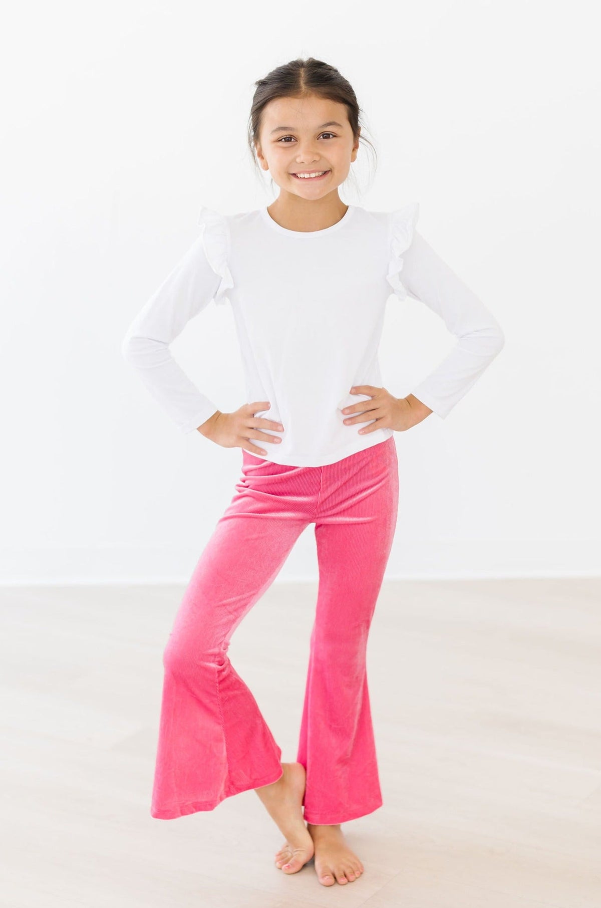Watermelon Pink Ribbed Velvet Bells - Image 4