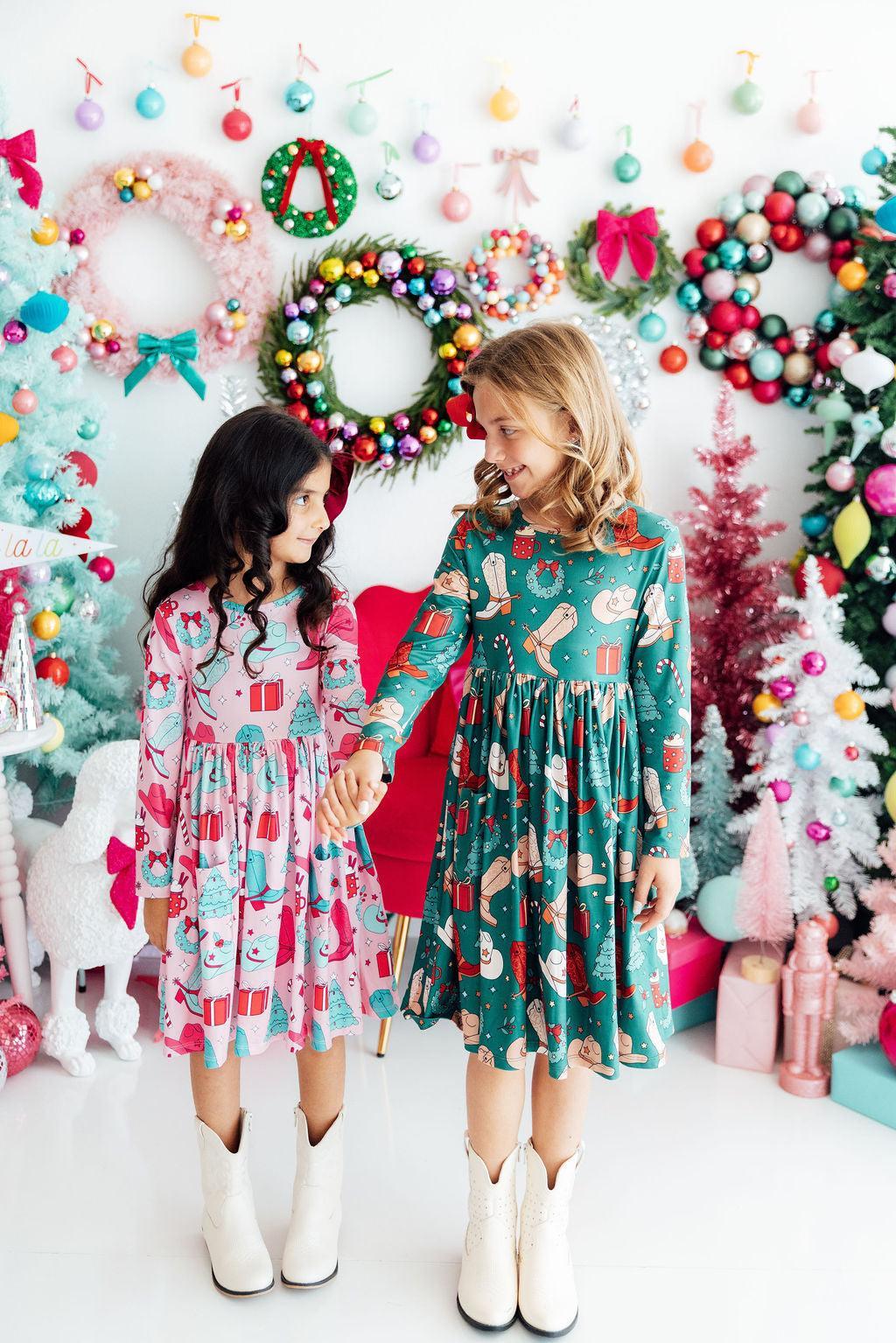 Western Wonderland L/S Pocket Twirl Dress - Image 2