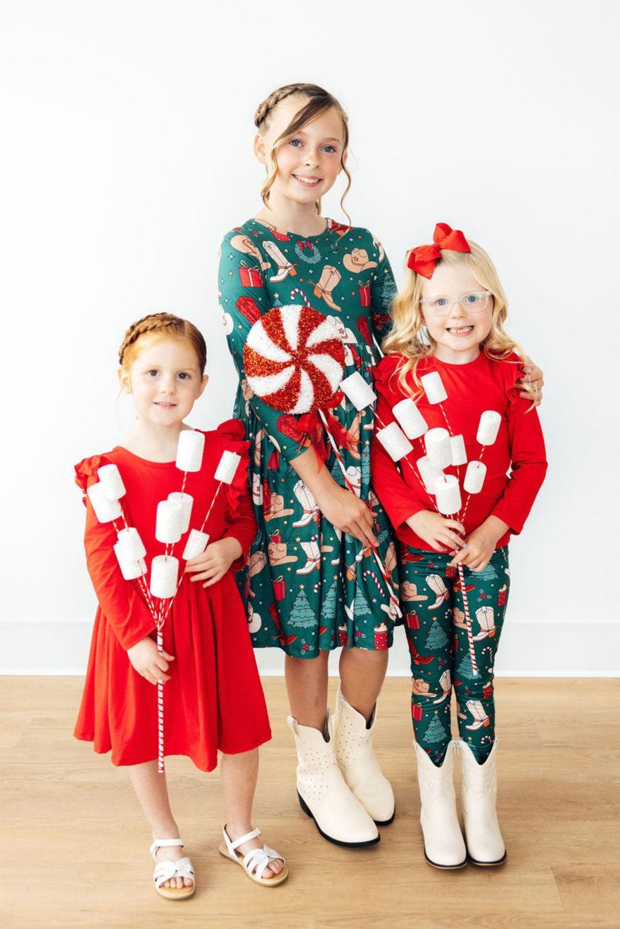 Western Wonderland L/S Pocket Twirl Dress - Image 3