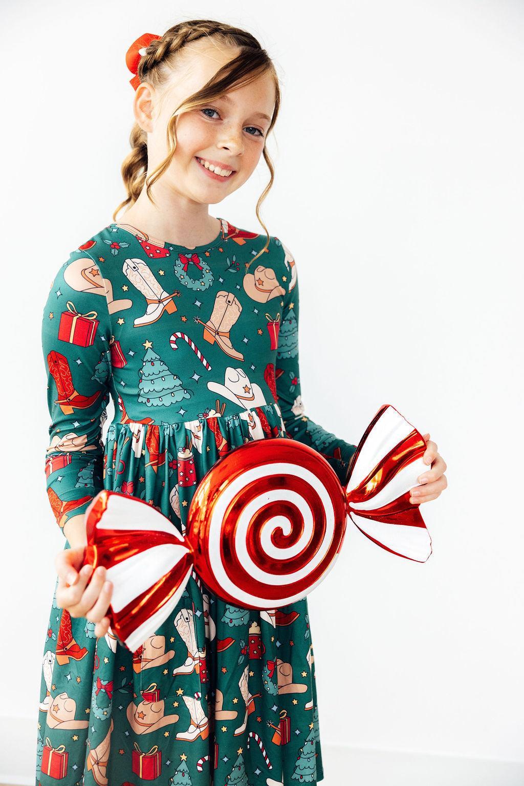 Western Wonderland L/S Pocket Twirl Dress - Image 5