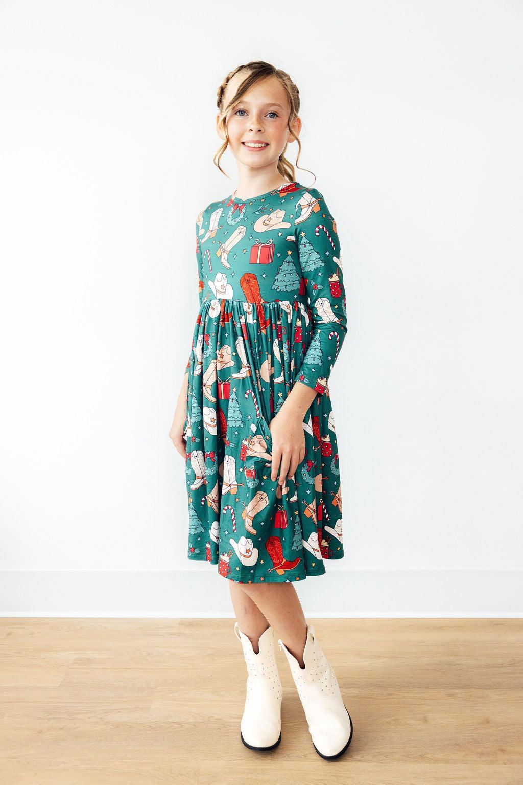 Western Wonderland L/S Pocket Twirl Dress - Image 7