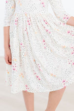 Whimsical Wildflowers 3/4 Sleeve Pocket Twirl Dress - Image 4
