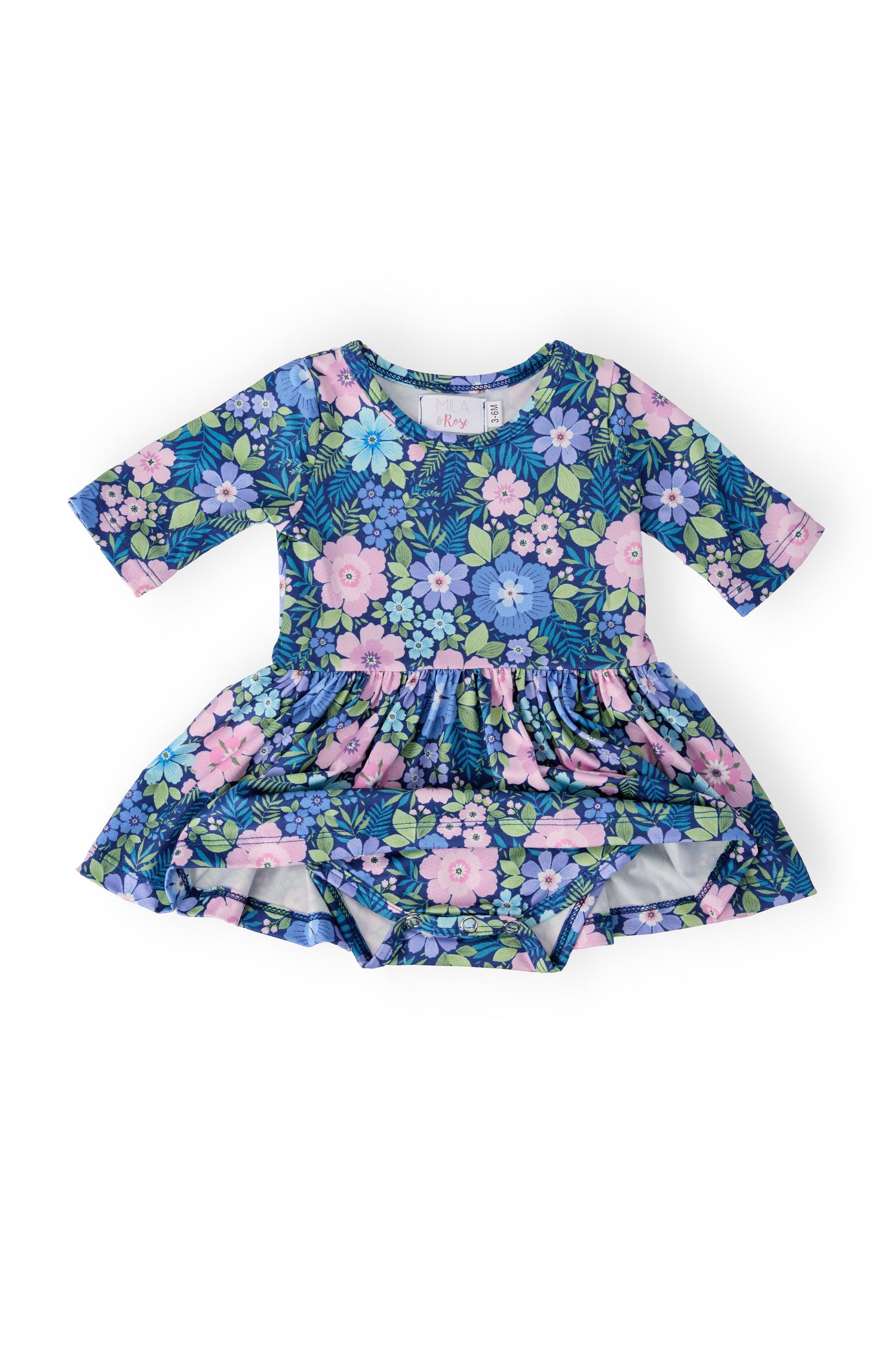 Whimsy 3/4 Sleeve Twirl Bodysuit - Image 2