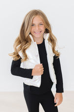 White Checker Puffer Vest - Image 5
