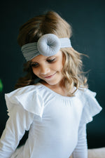 White L/S Flutter Sleeve Leotard - Image 3