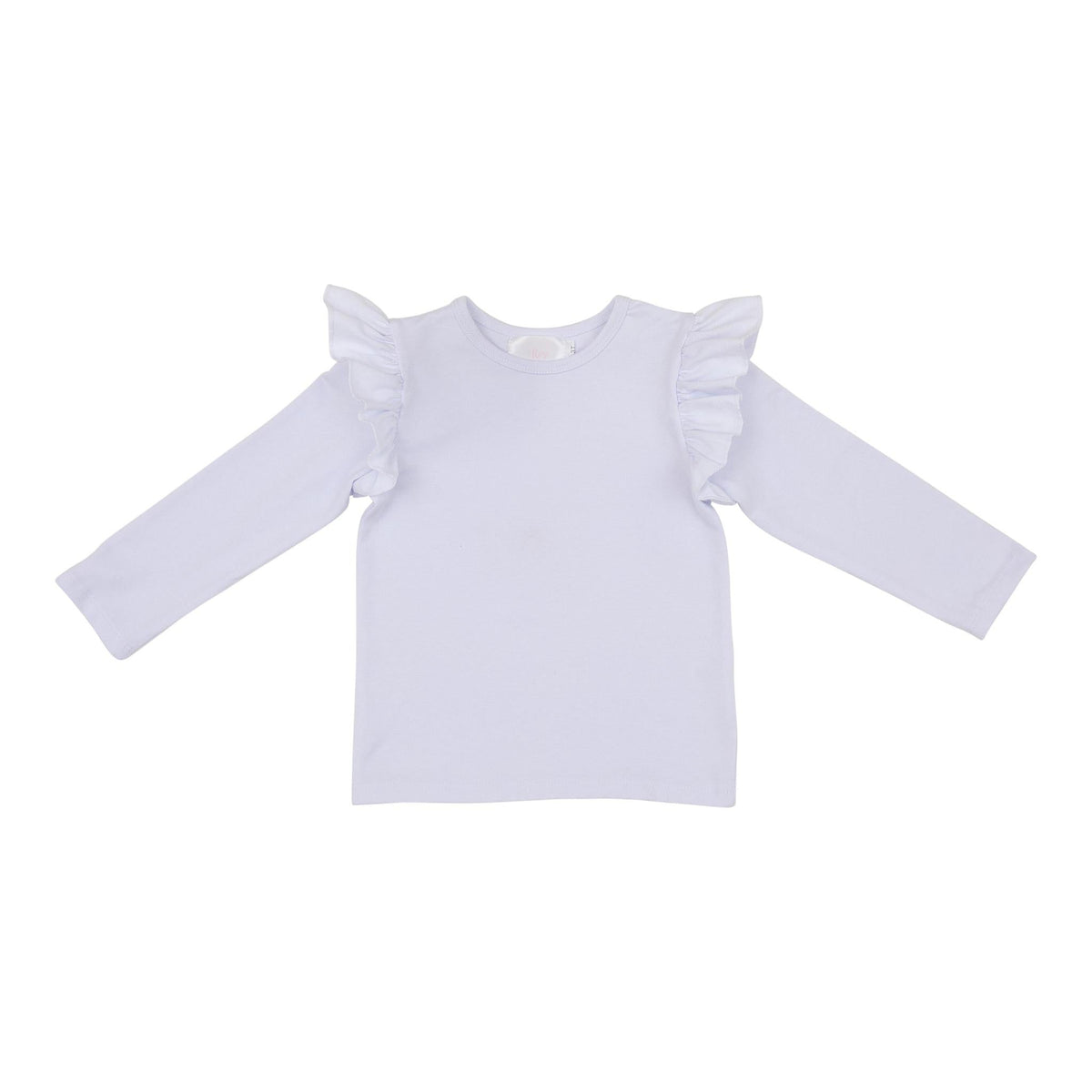 White L/S Ruffle Tee - Image 3