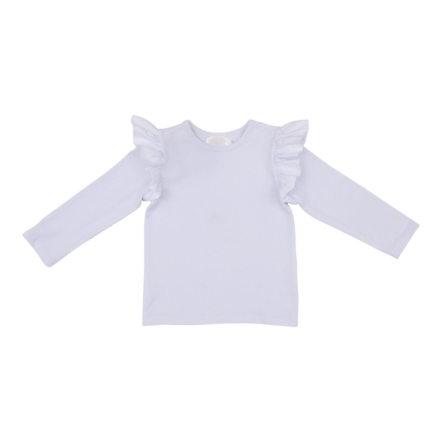 White L/S Ruffle Tee - Image 3