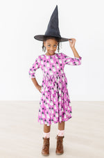 Witches Boo 3/4 Sleeve Pocket Twirl Dress - Image 2