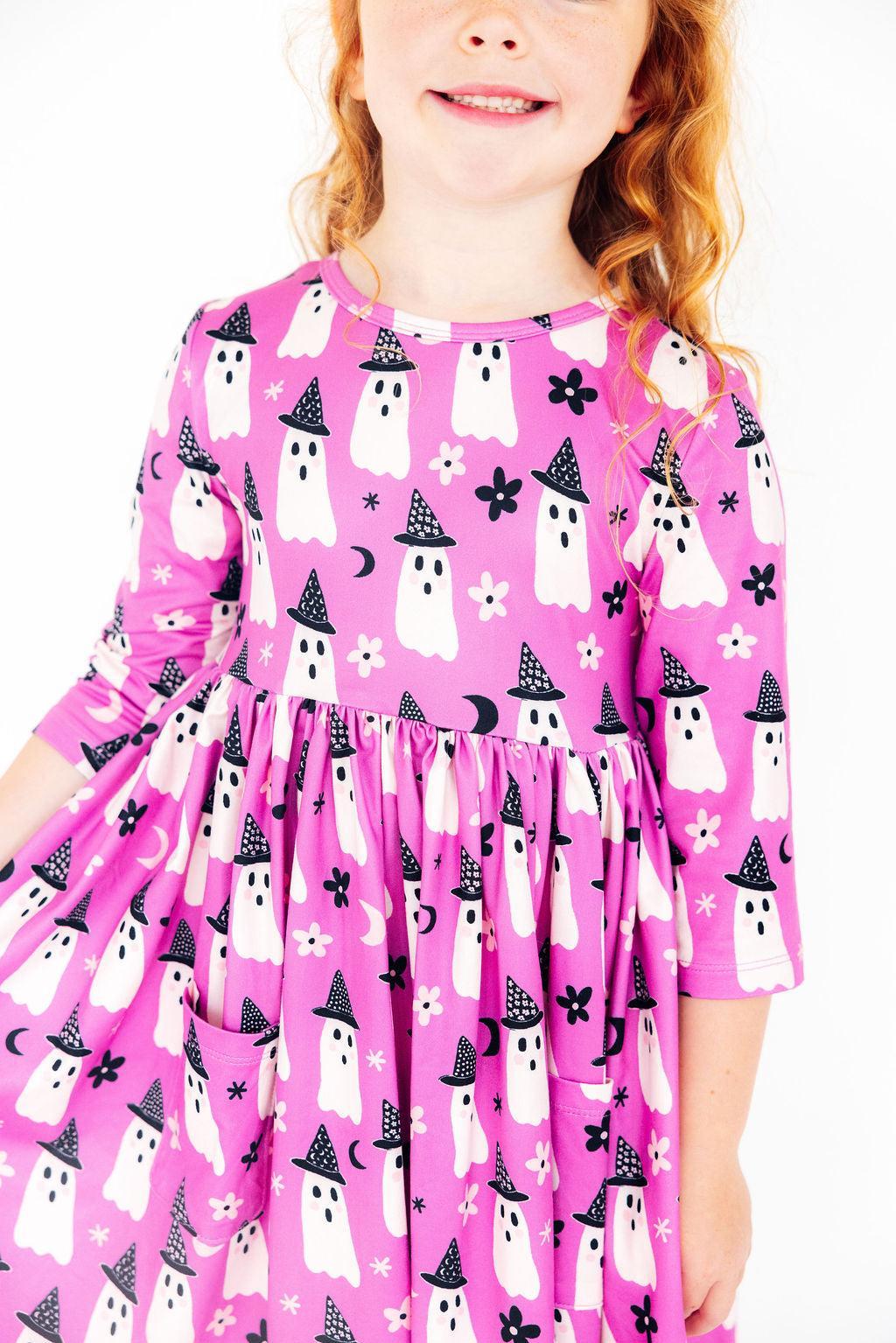 Witches Boo 3/4 Sleeve Pocket Twirl Dress - Image 6
