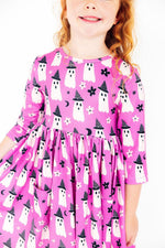 Witches Boo 3/4 Sleeve Pocket Twirl Dress - Image 6