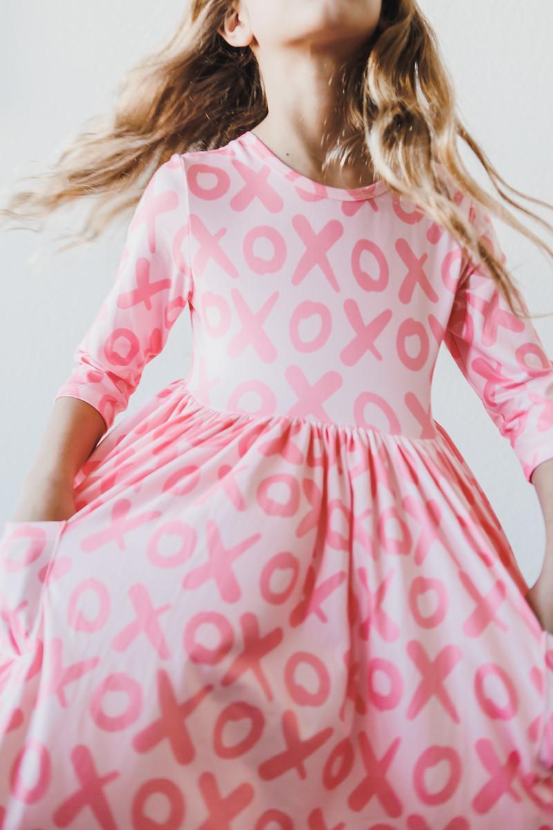XOXO 3/4 Sleeve Pocket Twirl Dress - Image 2