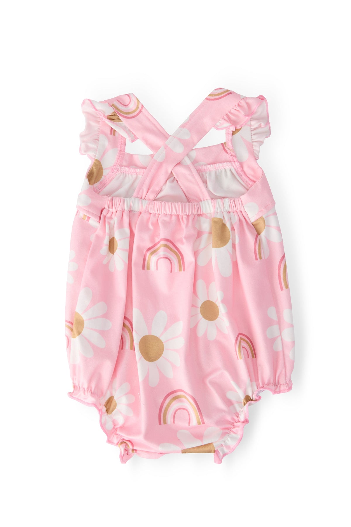You are My Sunshine Ruffle Cross Back Romper - Image 2