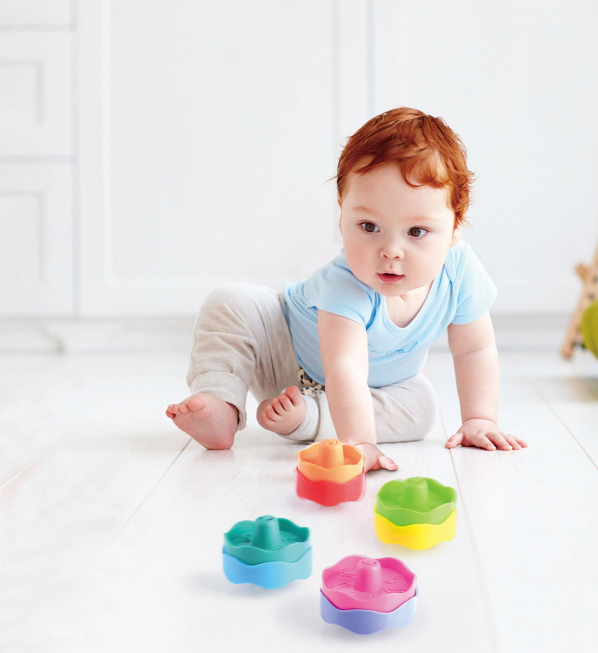 STACK & SPIN Spinning Tops Educational Toy - Additional Product View 2