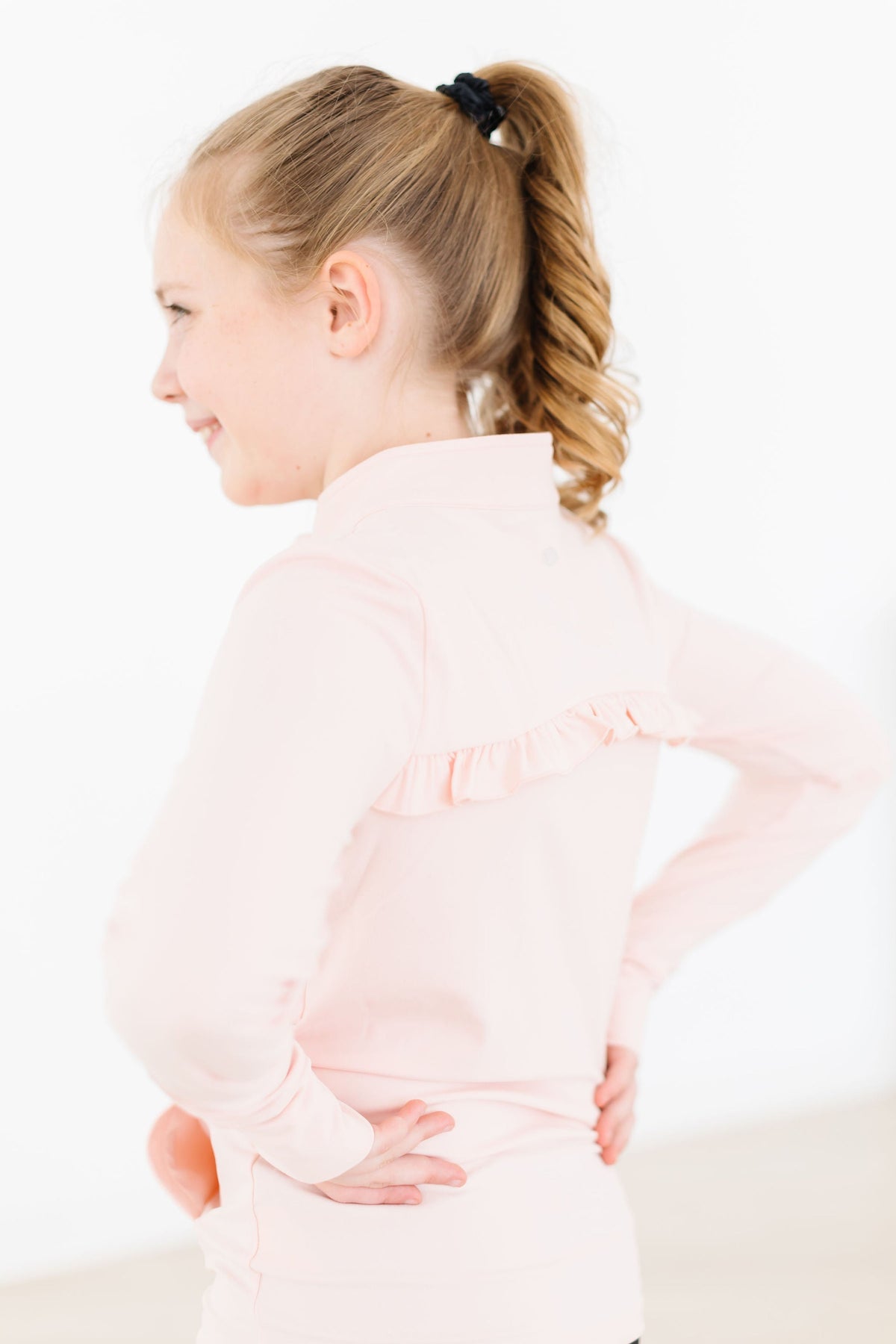 Zen Pink Full-Zip Ruffle Active Jacket - Image 2