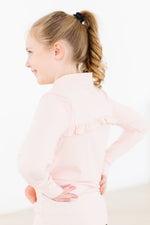 Zen Pink Full-Zip Ruffle Active Jacket - Image 2