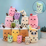 Fruit Milky Tea Cup Pillow Plush Toy Leather Phone Case - Cindi Book
